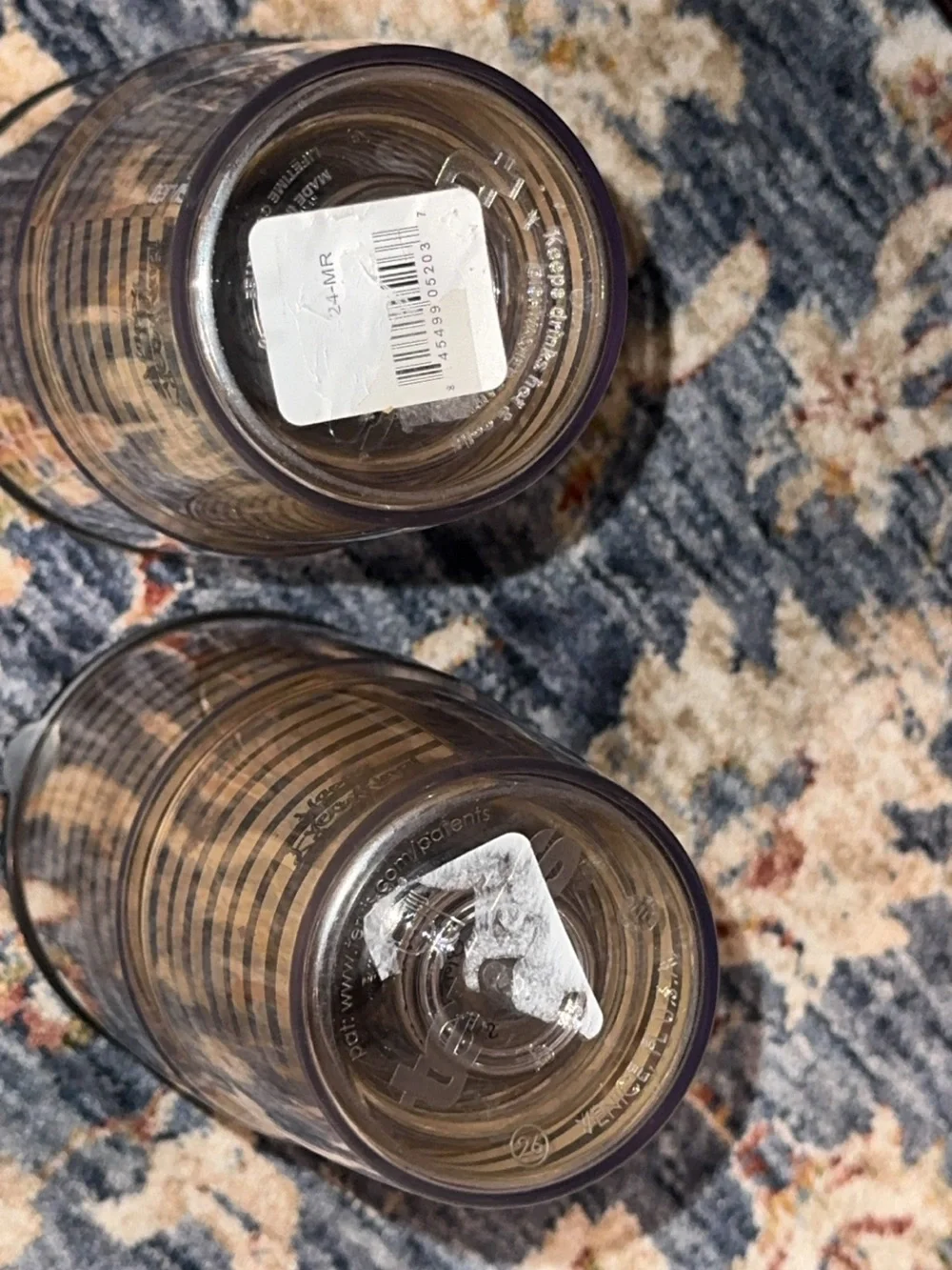NewHAPPY EVERYTHING LAURA JOHNSON TERVIS BUNDLE OF 2 PLASTIC TUMBLERS MR. & MRS.